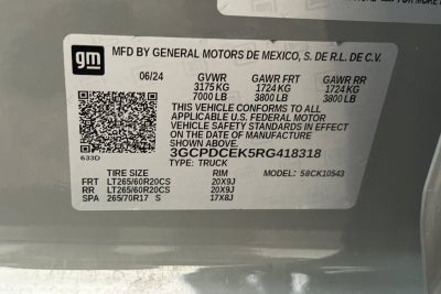 2024 Chevrolet Silverado 1500 Custom Trail Boss