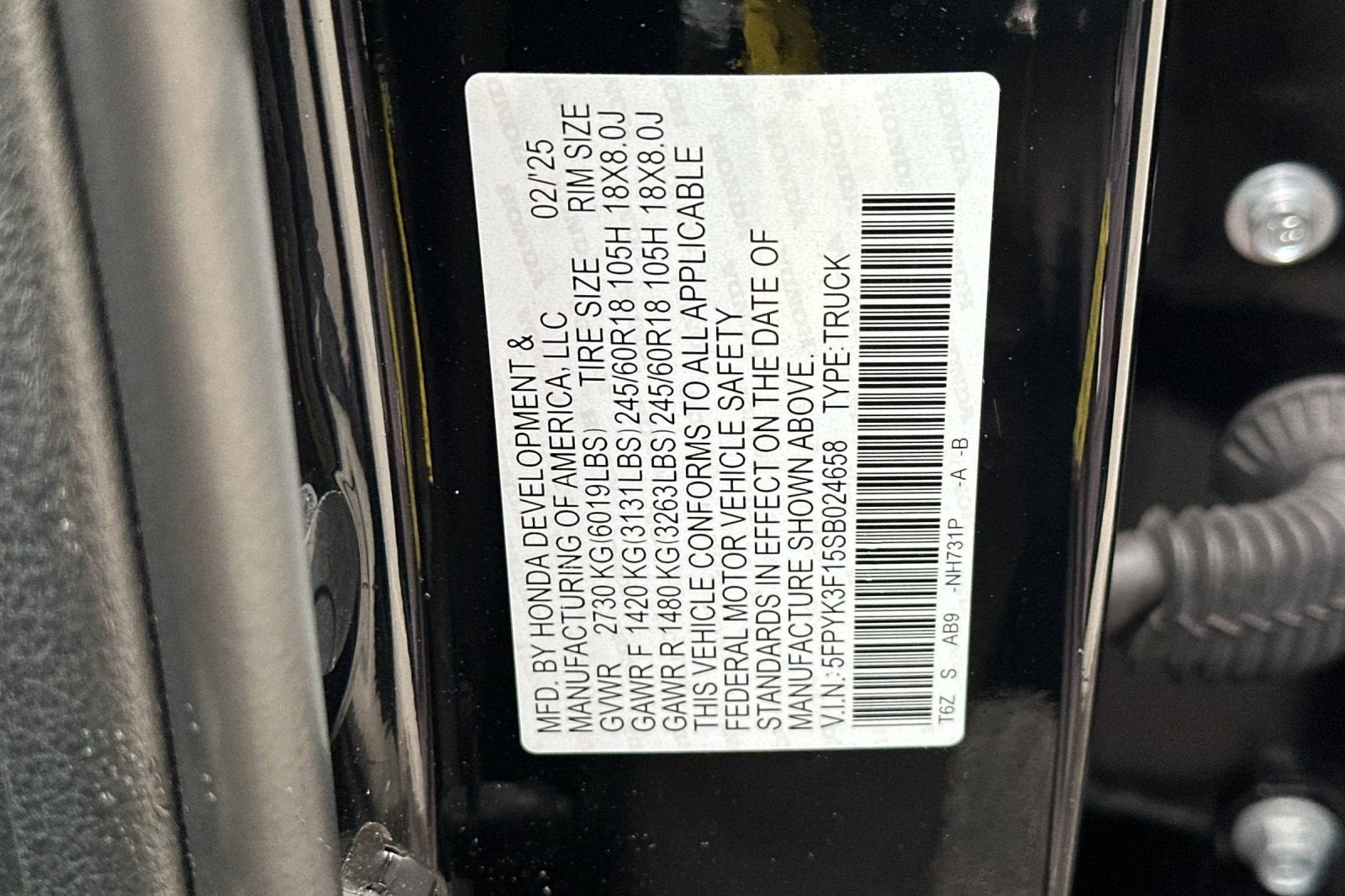 2025 Honda Ridgeline Sport