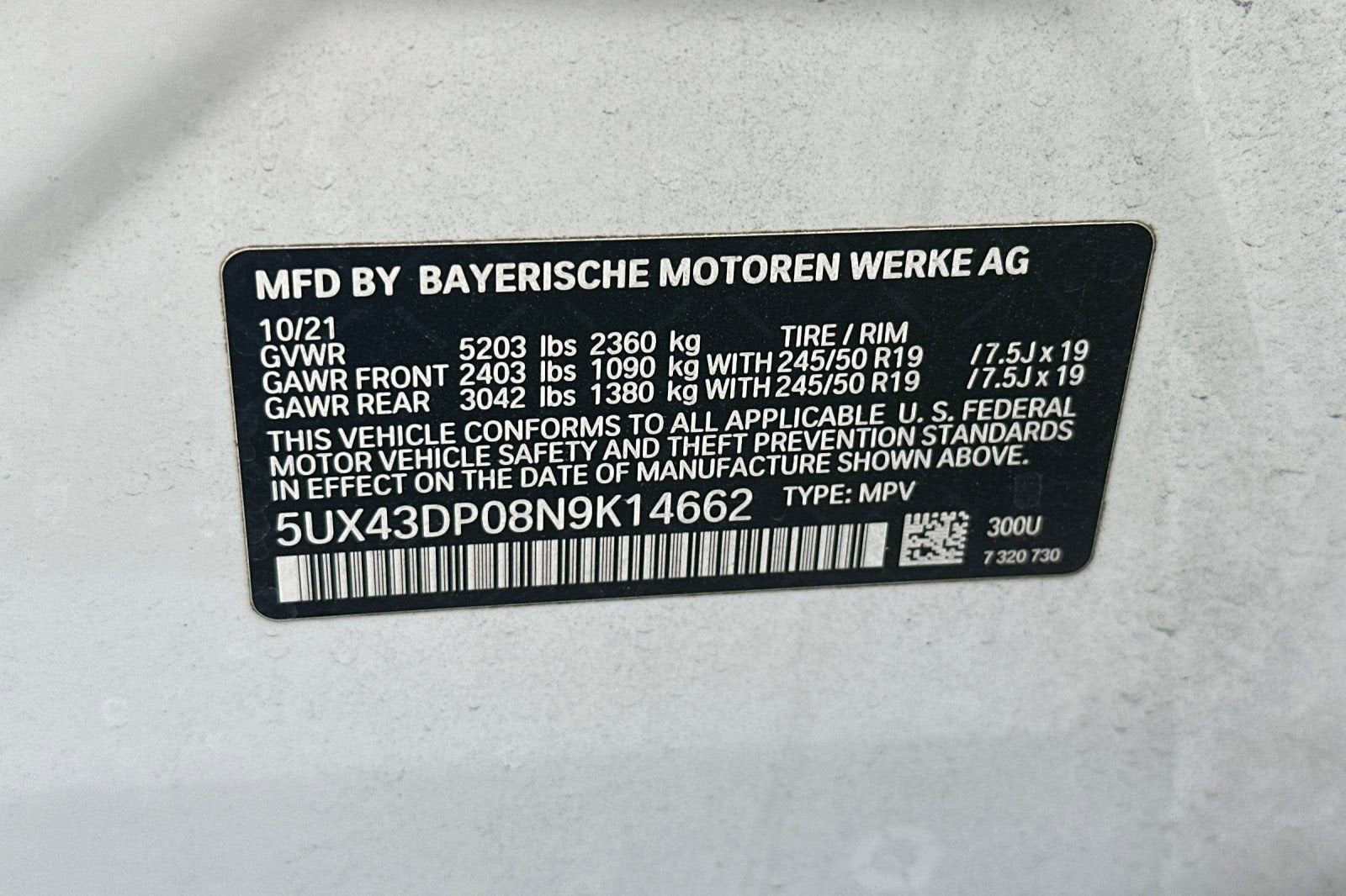 2022 BMW X3 sDrive30i