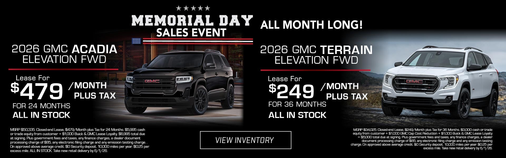 Memorial Day Sales Event