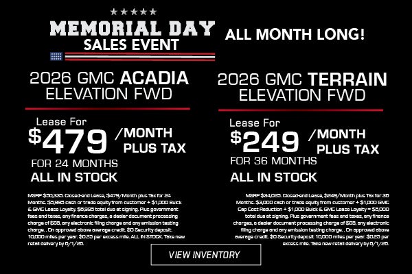 Memorial Day Sales Event