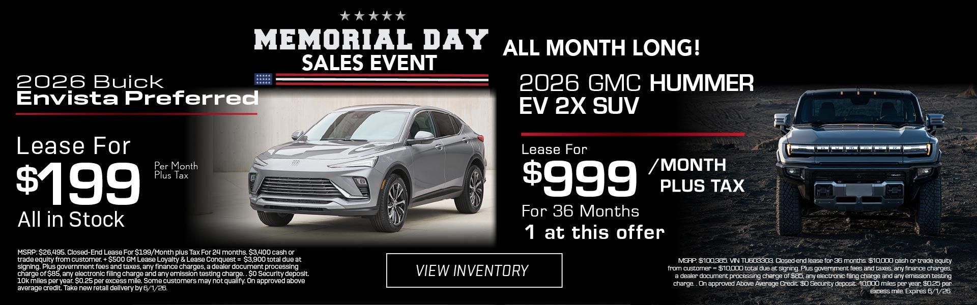 Memorial Day Sales Event