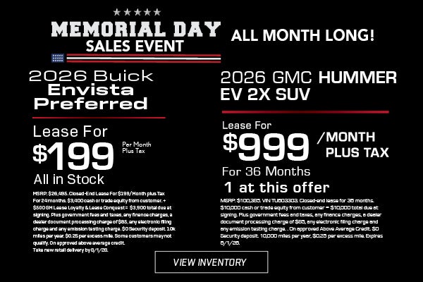Memorial Day Sales Event
