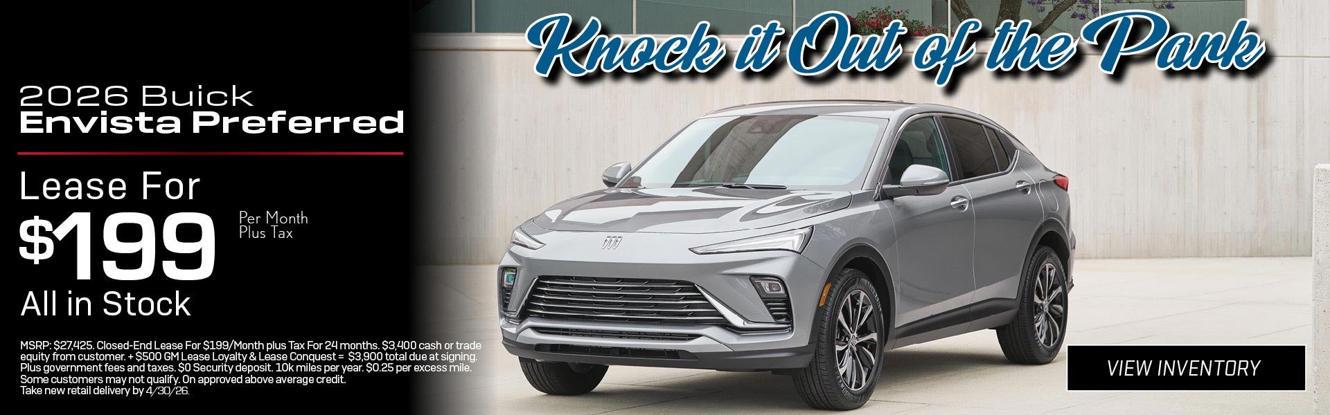 2026 Buick Envista Preferred lease starting at $199