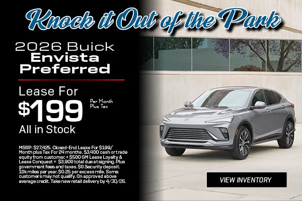 2026 Buick Envista Preferred lease starting at $199