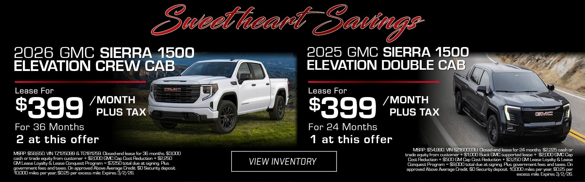 Sweetheart Savings - 2026 GMC Sierra 1500