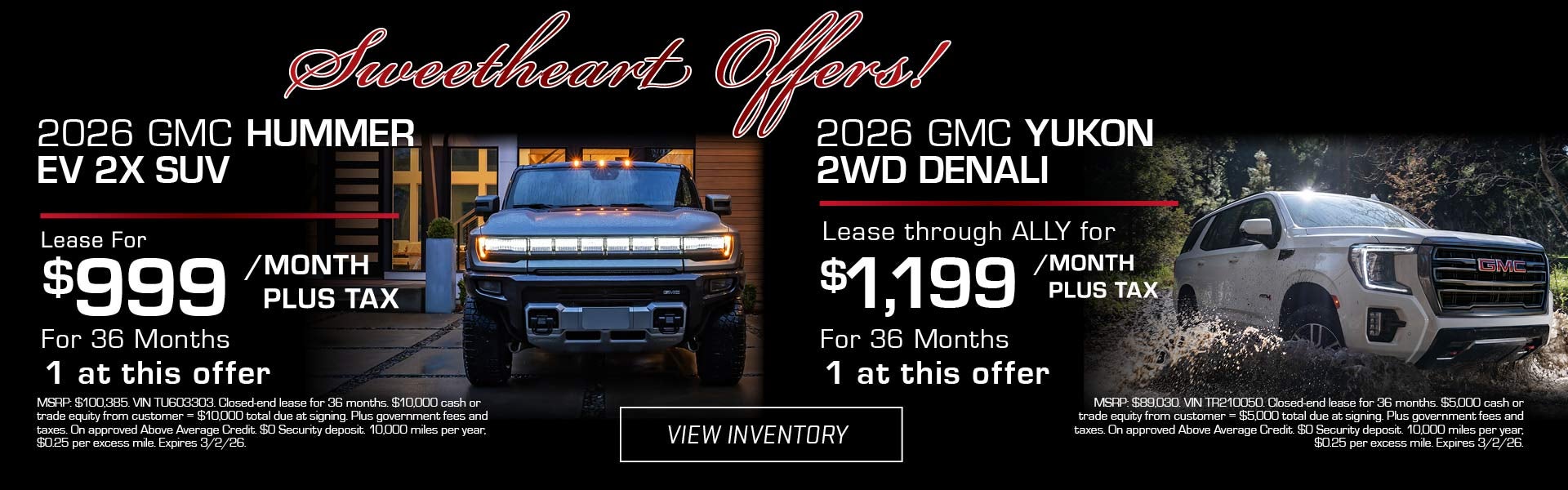 Sweetheart Offers - 2026 GMC Hummer EV SUV & Yukon