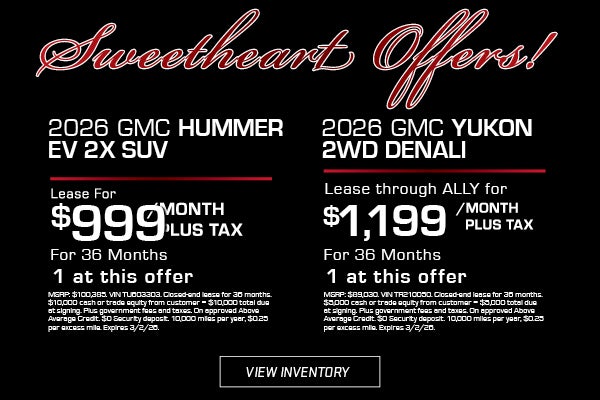 Sweetheart Offers - 2026 GMC Hummer EV SUV & Yukon