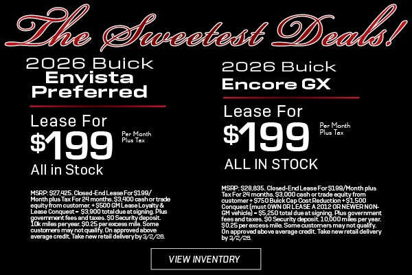 The Sweetest Deals - 2026 Buick Envista & Encore GX