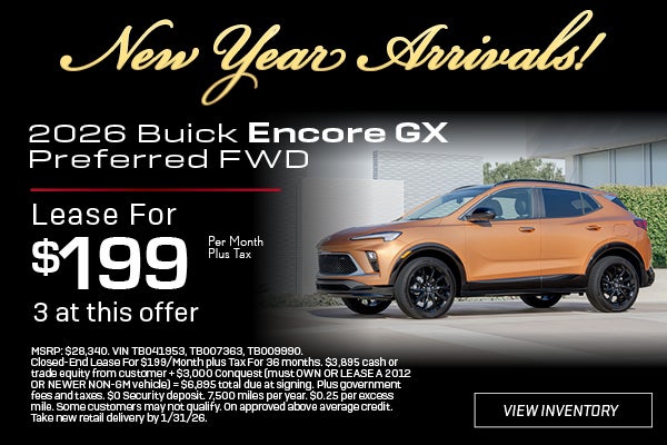 Bronze 2026 Buick Encore GX lease offer